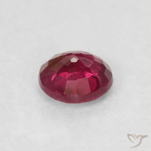 Rubino Medium Dark-Red naturale da 0.19 ct, Rotondo, VS