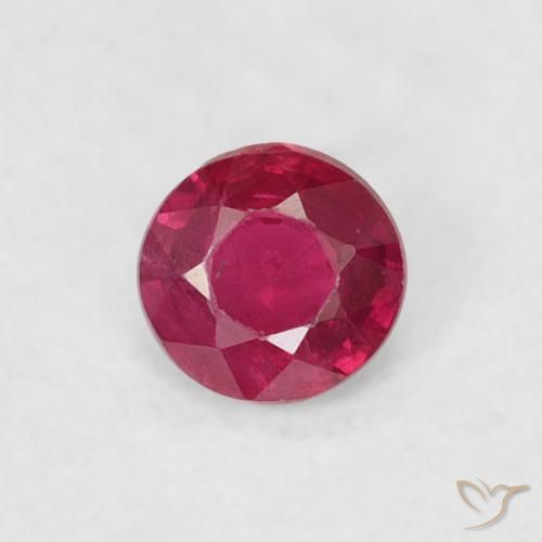 0.18ct Naturale Rosso tendente al rosa Rubino, Rotondo, VS-SI