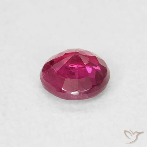 Rubino Rosso tendente al rosa naturale da 0.18 ct, Rotondo, VS-SI