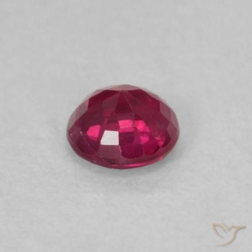 Rubino Medium Dark-Red naturale da 0.21 ct, Rotondo, VS