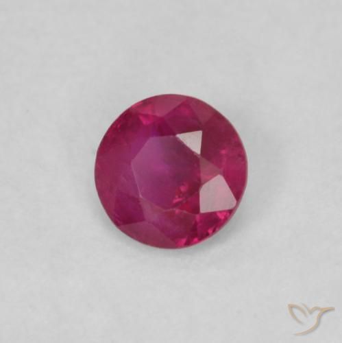 Rubino Rosso chiaro naturale da 0.17 ct, Rotondo, VS