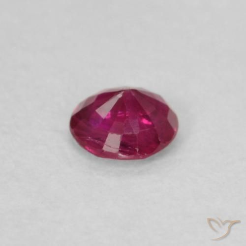 Rubino Rosso chiaro naturale da 0.17 ct, Rotondo, VS