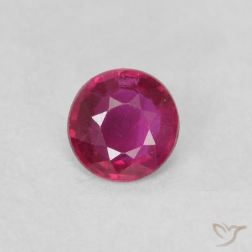 0.16ct Naturale Rosso tendente al rosa Rubino, Rotondo, VS
