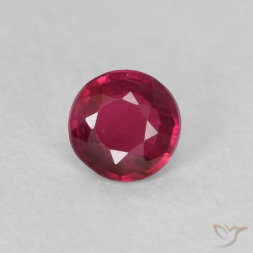 0.17ct Naturale Rosso tendente al rosa Rubino, Rotondo, VS