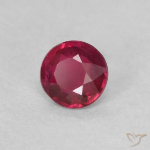 Rubino Rosso tendente al rosa naturale da 0.17 ct, Rotondo, VS
