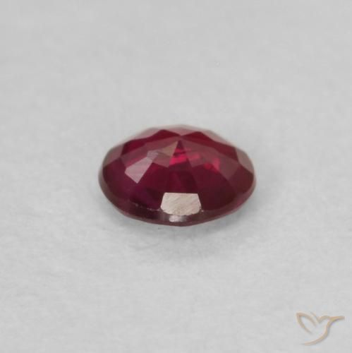Rubino Rosso tendente al rosa naturale da 0.17 ct, Rotondo, VS