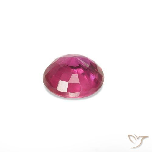 Rubino Rosso tendente al rosa naturale da 0.16 ct, Rotondo, VS