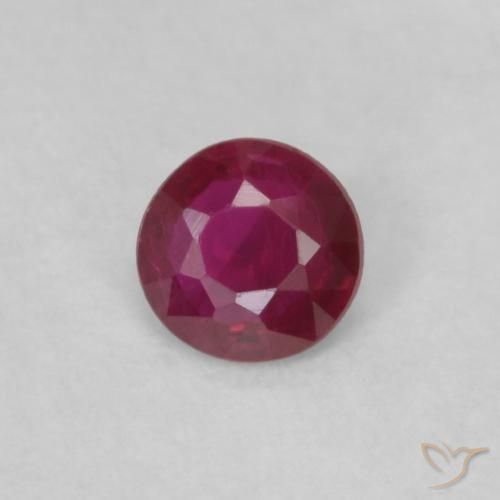 0.17ct Naturale Rosso scuro Rubino, Rotondo, VS
