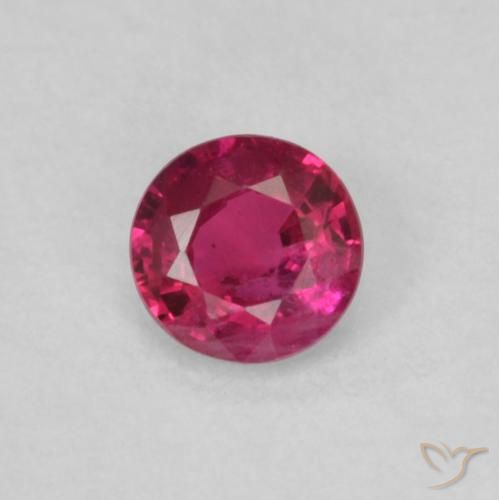 0.21ct Naturale Rosa rossastra Rubino, Rotondo, VS