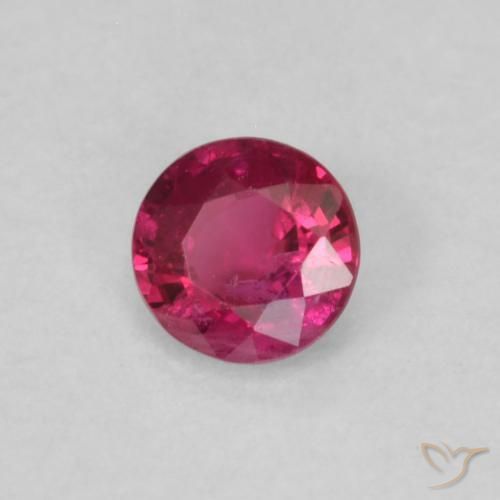 Rubino Rosa rossastra naturale da 0.21 ct, Rotondo, VS