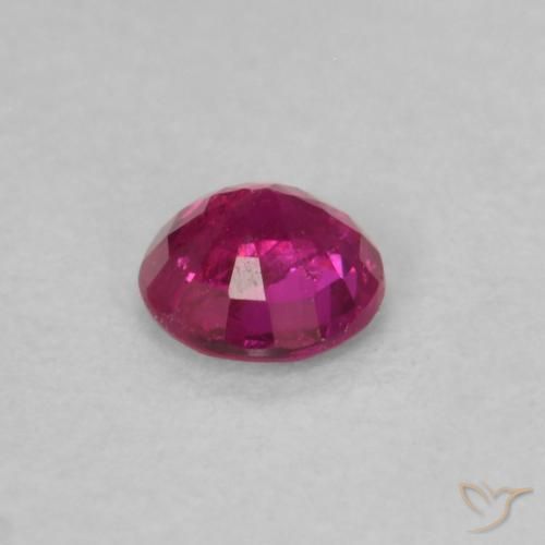 Rubino Rosa rossastra naturale da 0.21 ct, Rotondo, VS