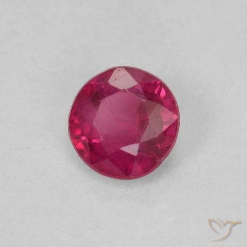 Rubino Rosso chiaro naturale da 0.21 ct, Rotondo, VS