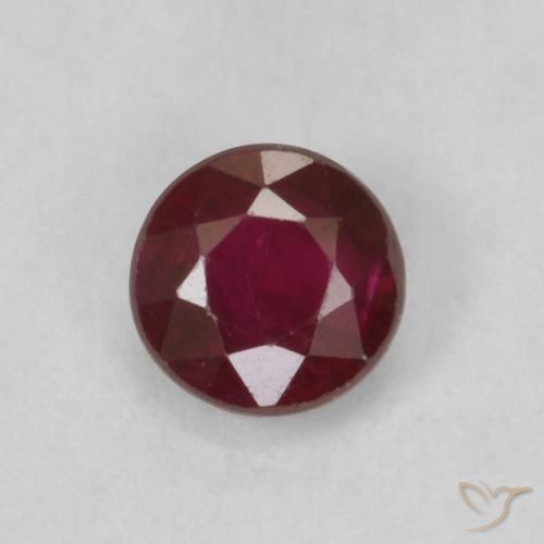 0.30ct Naturale Rosso scuro Rubino, Rotondo, SI