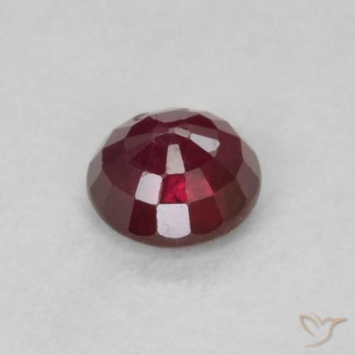 Rubino Rosso scuro naturale da 0.30 ct, Rotondo, SI