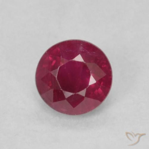 0.32ct Naturale Rosso scuro Rubino, Rotondo, SI