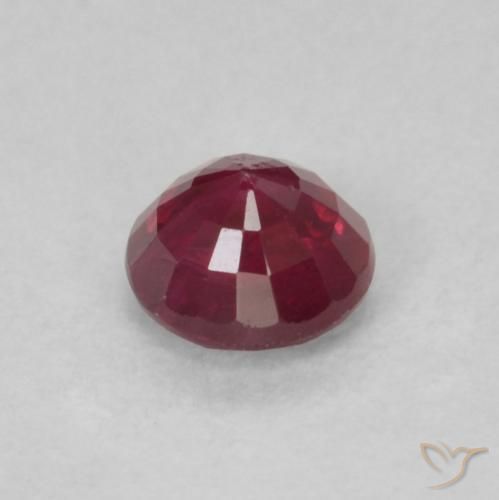 Rubino Rosso scuro naturale da 0.32 ct, Rotondo, SI