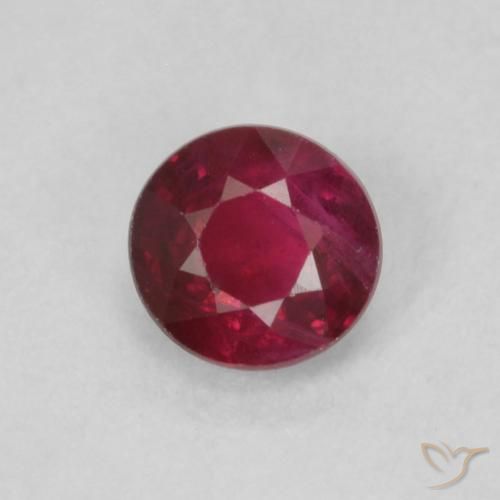 0.31ct Naturale Rosso medio Rubino, Rotondo, SI