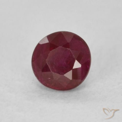 Rubino Vino rosso naturale da 0.35 ct, Rotondo, SI