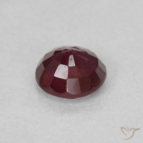 Rubino Rosso scuro naturale da 0.30 ct, Rotondo, SI