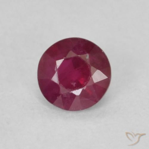 0.28ct Naturale Rosso scuro Rubino, Rotondo, SI