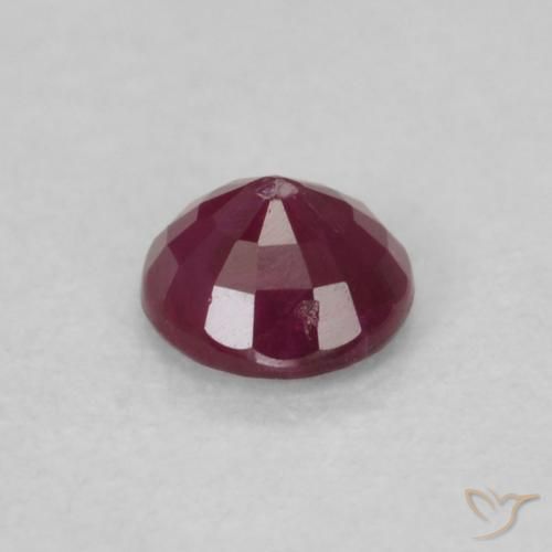 Rubino Rosso scuro naturale da 0.28 ct, Rotondo, SI