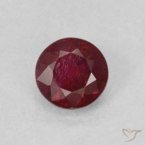 0.31ct Naturale Rosso scuro Rubino, Rotondo, SI
