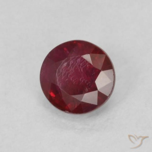 Rubino Rosso scuro naturale da 0.31 ct, Rotondo, SI
