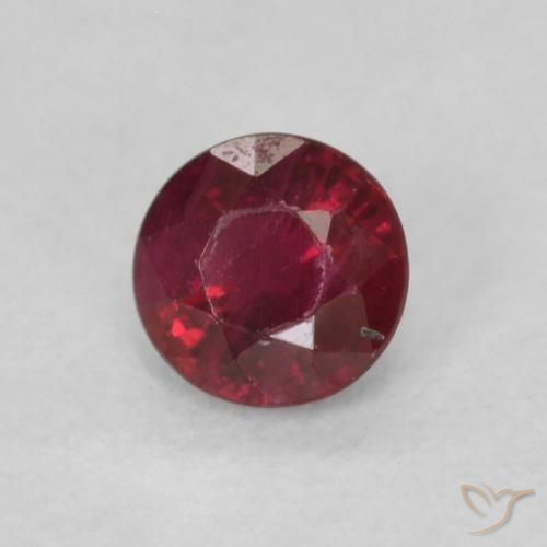Rubino Rosso scuro naturale da 0.28 ct, Rotondo, SI