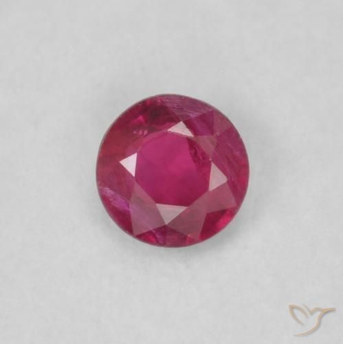 0.17ct Naturale Rosso tendente al rosa Rubino, Rotondo, VS
