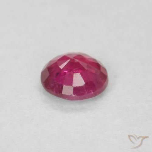 Rubino Rosso tendente al rosa naturale da 0.17 ct, Rotondo, VS