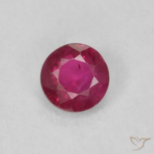 0.20ct Naturale Rosso tendente al rosa Rubino, Rotondo, VS