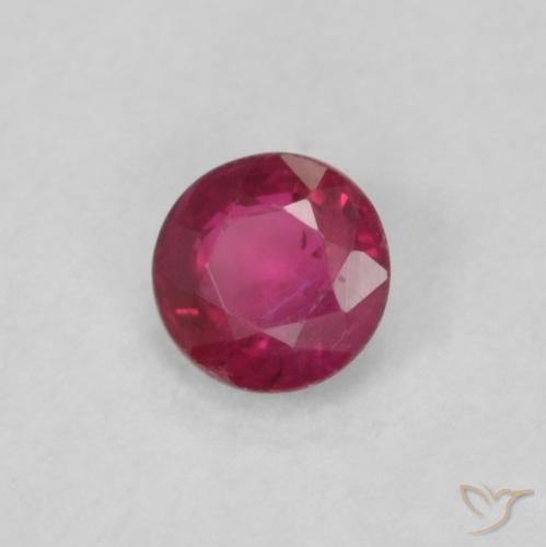 Rubino Rosso tendente al rosa naturale da 0.20 ct, Rotondo, VS