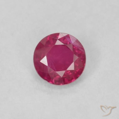 0.20ct Naturale Rosso tendente al rosa Rubino, Rotondo, VS