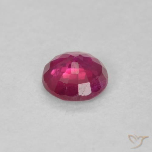 Rubino Rosso tendente al rosa naturale da 0.20 ct, Rotondo, VS