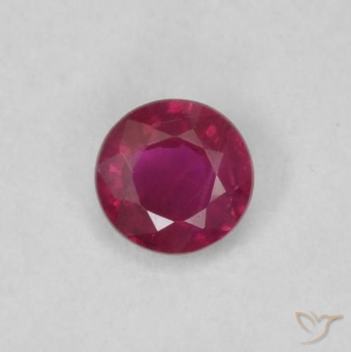 0.18ct Naturale Vino Rosso Profondo Rubino, Rotondo, VS