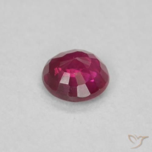 Rubino Vino Rosso Profondo naturale da 0.18 ct, Rotondo, VS
