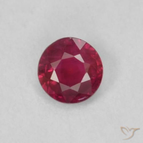 0.17ct Naturale Vino rosso Rubino, Rotondo, VS