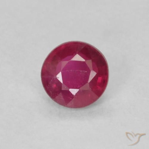 0.21ct Naturale Rosso scuro Rubino, Rotondo, VS