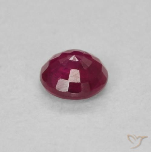 Rubino Rosso scuro naturale da 0.21 ct, Rotondo, VS