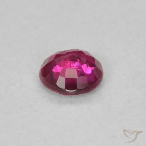 Rubino Rosso tendente al rosa naturale da 0.19 ct, Rotondo, VS