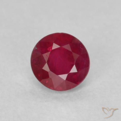 0.26ct Naturale Cremisi Profondo Rubino, Rotondo, SI-I1