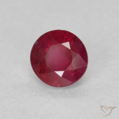 Rubino Cremisi Profondo naturale da 0.26 ct, Rotondo, SI-I1
