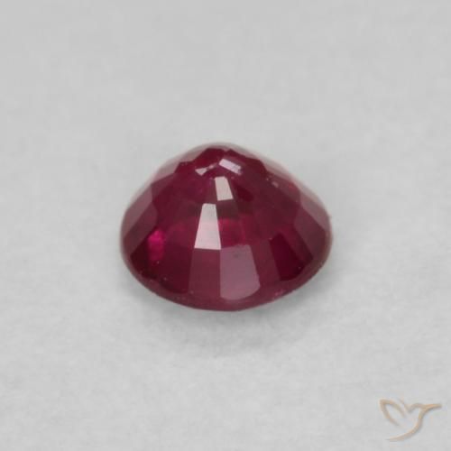 Rubino Cremisi Profondo naturale da 0.26 ct, Rotondo, SI-I1
