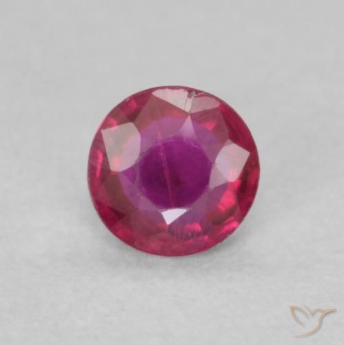 0.24ct Naturale Rosso chiaro Rubino, Rotondo, SI-I1