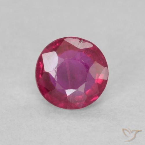 Rubino Rosso chiaro naturale da 0.24 ct, Rotondo, SI-I1