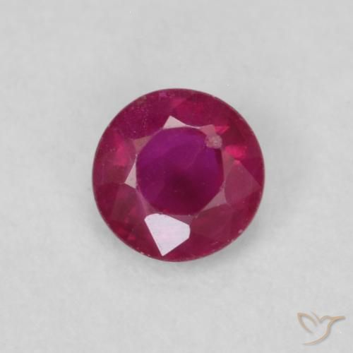 0.25ct Naturale Rosso tendente al rosa Rubino, Rotondo, SI-I1
