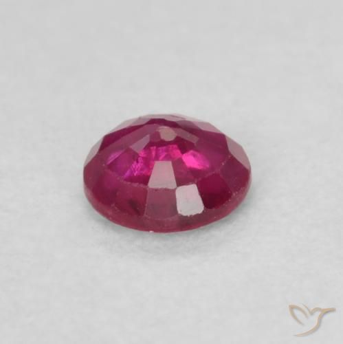Rubino Rosso tendente al rosa naturale da 0.25 ct, Rotondo, SI-I1