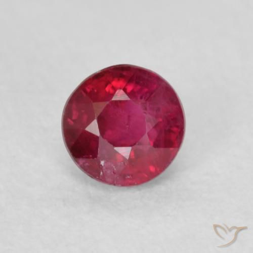 0.30ct Naturale Rosa rossastro intenso Rubino, Rotondo, SI-I1
