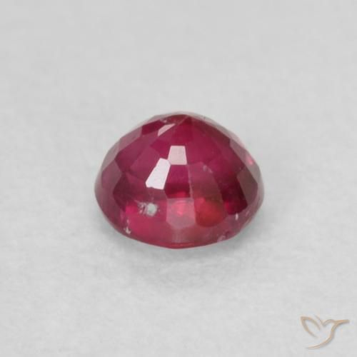 Rubino Rosa rossastro intenso naturale da 0.30 ct, Rotondo, SI-I1