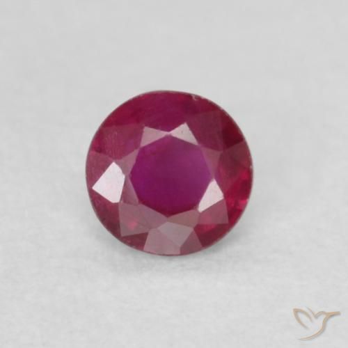 0.23ct Naturale Rosso scuro Rubino, Rotondo, SI-I1